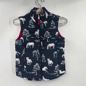 Ariat Boys  Puffer Horse Equestrian Vest Size 10 Medium M Red Warm